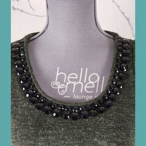 Yumi Dark Green Beaded Bow Front Fit & Flare Dress - Picture 2 of 6